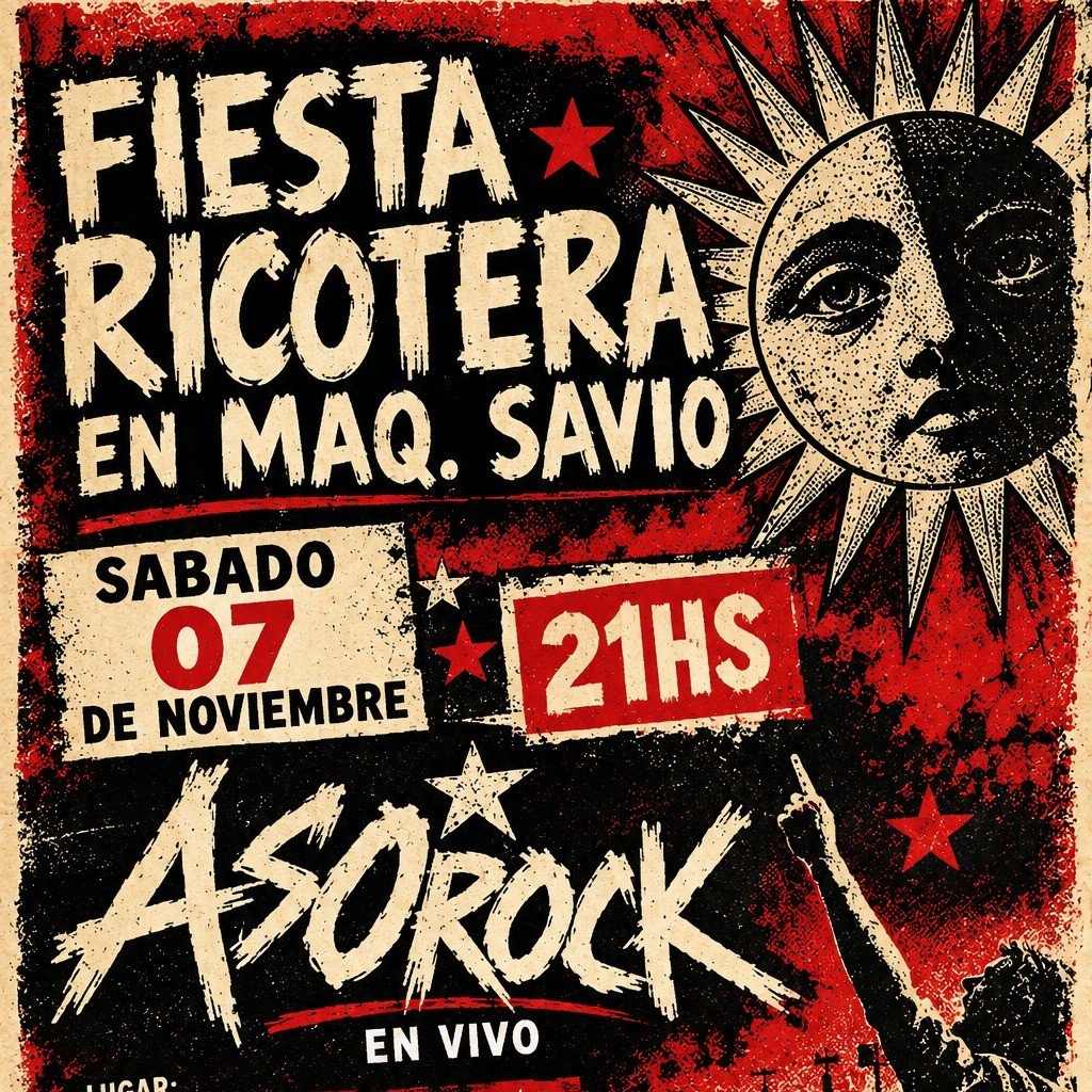 Fiesta Ricotera en Maquinista Savio